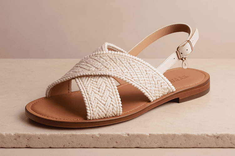 CALESEE Capri Pom Weave Crossover Slingback_Main_Image
